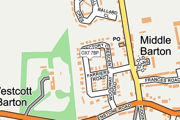 OX7 7BP map - OS OpenMap – Local (Ordnance Survey)