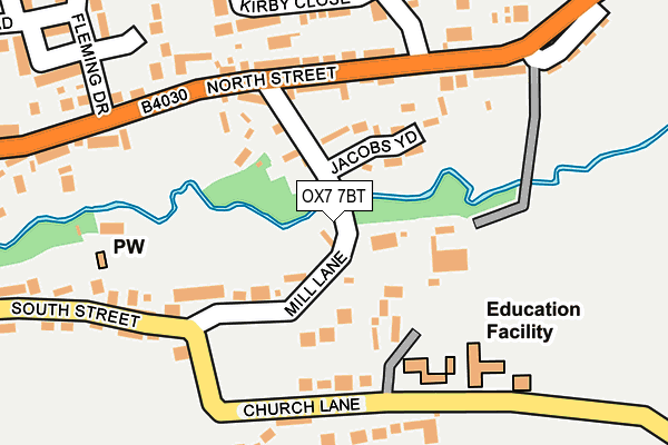 OX7 7BT map - OS OpenMap – Local (Ordnance Survey)