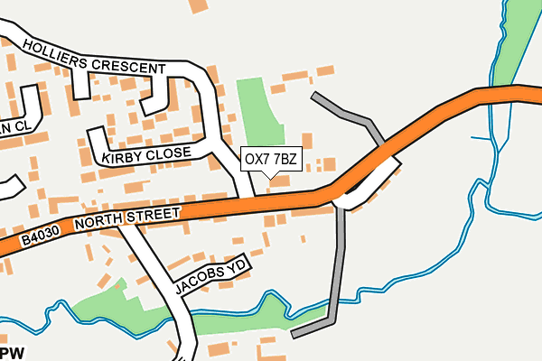 OX7 7BZ map - OS OpenMap – Local (Ordnance Survey)