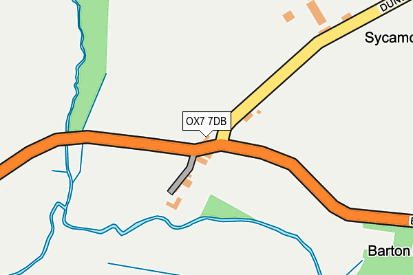 OX7 7DB map - OS OpenMap – Local (Ordnance Survey)