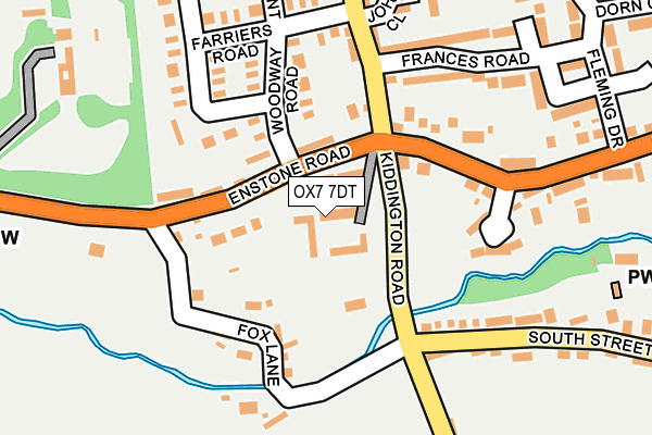 OX7 7DT map - OS OpenMap – Local (Ordnance Survey)