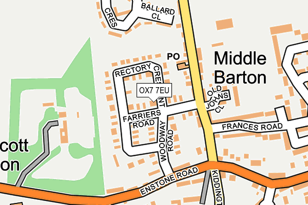 OX7 7EU map - OS OpenMap – Local (Ordnance Survey)