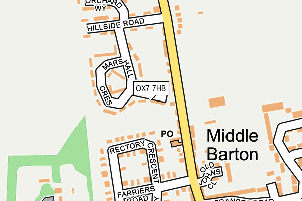 OX7 7HB map - OS OpenMap – Local (Ordnance Survey)