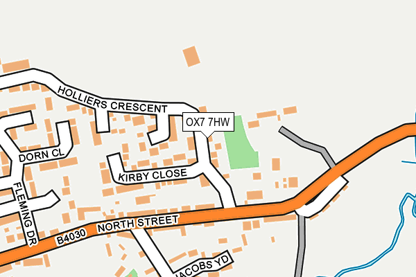 OX7 7HW map - OS OpenMap – Local (Ordnance Survey)