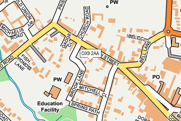 OX9 2AA map - OS OpenMap – Local (Ordnance Survey)