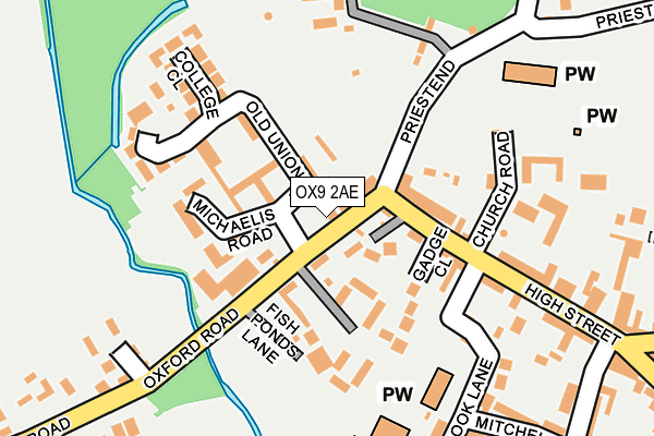 OX9 2AE map - OS OpenMap – Local (Ordnance Survey)