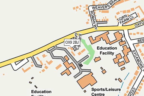 OX9 2BJ map - OS OpenMap – Local (Ordnance Survey)