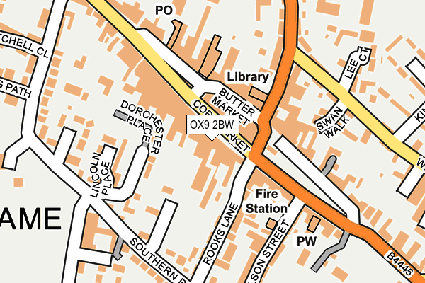 OX9 2BW map - OS OpenMap – Local (Ordnance Survey)