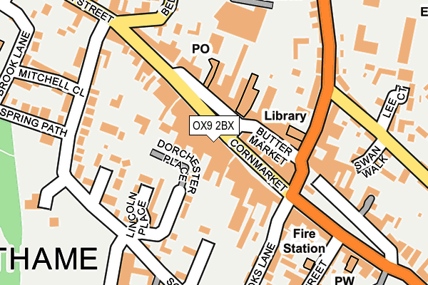 OX9 2BX map - OS OpenMap – Local (Ordnance Survey)