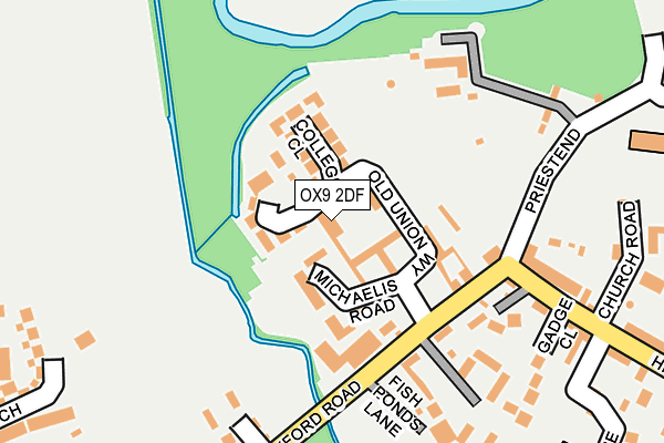 OX9 2DF map - OS OpenMap – Local (Ordnance Survey)