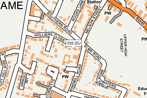 OX9 2DJ map - OS OpenMap – Local (Ordnance Survey)