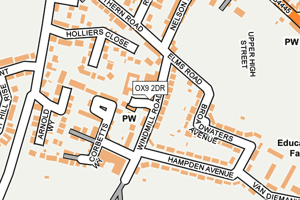 OX9 2DR map - OS OpenMap – Local (Ordnance Survey)