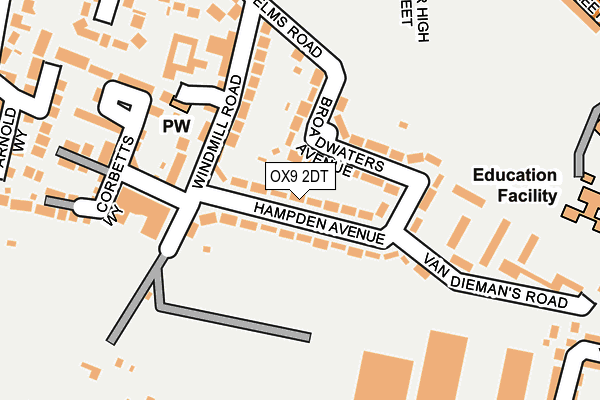 OX9 2DT map - OS OpenMap – Local (Ordnance Survey)