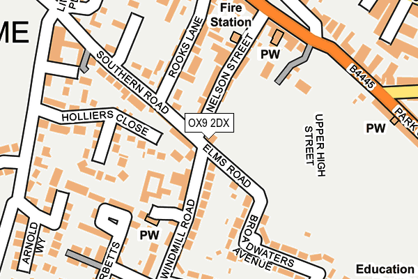 OX9 2DX map - OS OpenMap – Local (Ordnance Survey)