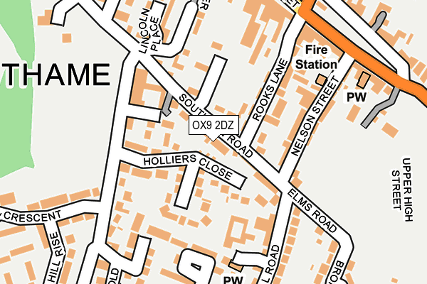 OX9 2DZ map - OS OpenMap – Local (Ordnance Survey)