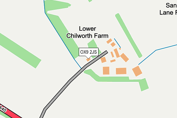 OX9 2JS map - OS OpenMap – Local (Ordnance Survey)