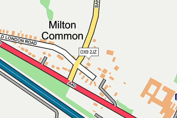 OX9 2JZ map - OS OpenMap – Local (Ordnance Survey)