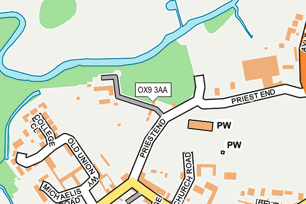 OX9 3AA map - OS OpenMap – Local (Ordnance Survey)