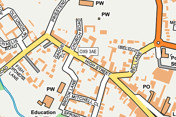 OX9 3AE map - OS OpenMap – Local (Ordnance Survey)