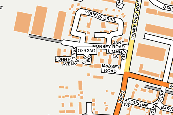 OX9 3AG map - OS OpenMap – Local (Ordnance Survey)