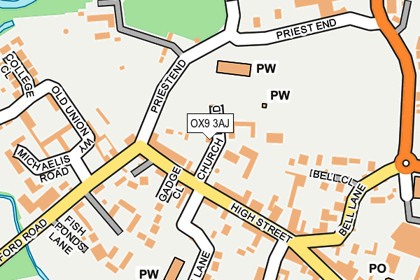 OX9 3AJ map - OS OpenMap – Local (Ordnance Survey)