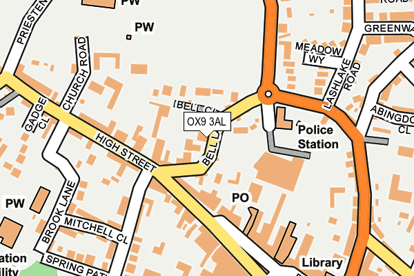 OX9 3AL map - OS OpenMap – Local (Ordnance Survey)