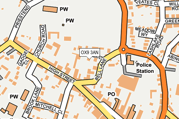 OX9 3AN map - OS OpenMap – Local (Ordnance Survey)