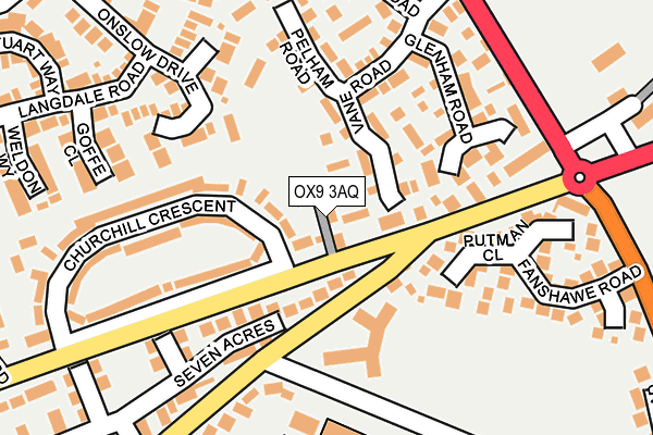 OX9 3AQ map - OS OpenMap – Local (Ordnance Survey)