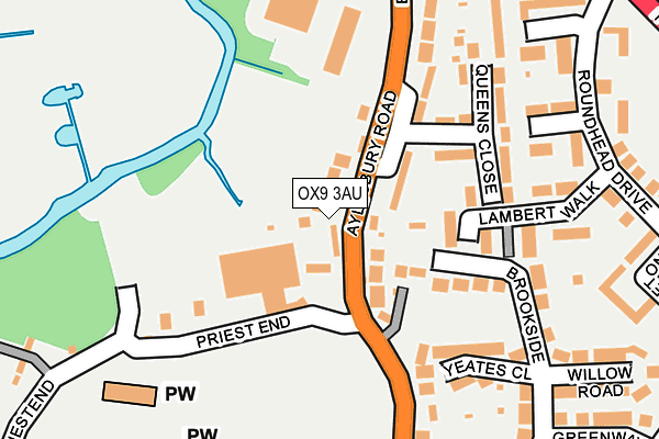OX9 3AU map - OS OpenMap – Local (Ordnance Survey)