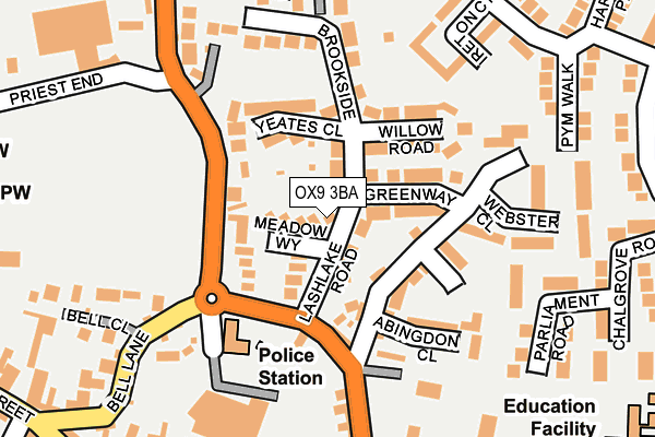 OX9 3BA map - OS OpenMap – Local (Ordnance Survey)