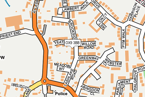 OX9 3BB map - OS OpenMap – Local (Ordnance Survey)