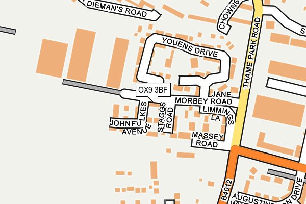 OX9 3BF map - OS OpenMap – Local (Ordnance Survey)