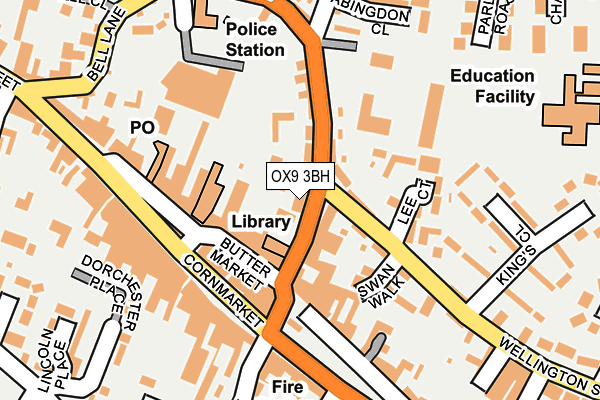 OX9 3BH map - OS OpenMap – Local (Ordnance Survey)
