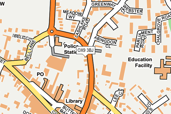 OX9 3BJ map - OS OpenMap – Local (Ordnance Survey)
