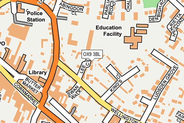 OX9 3BL map - OS OpenMap – Local (Ordnance Survey)