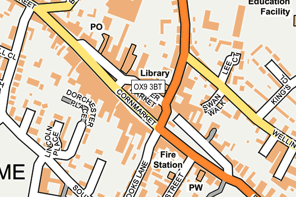 OX9 3BT map - OS OpenMap – Local (Ordnance Survey)