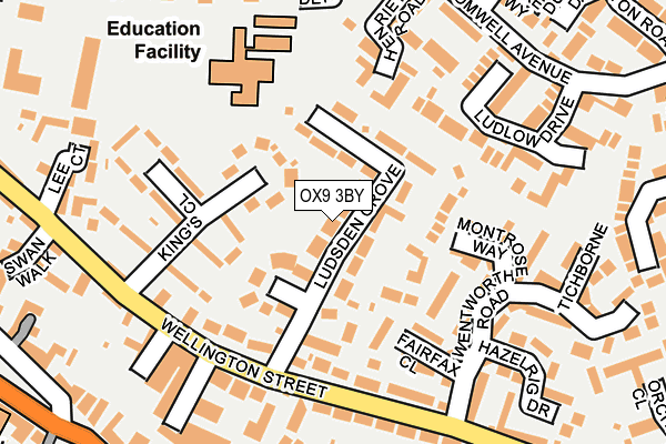 OX9 3BY map - OS OpenMap – Local (Ordnance Survey)