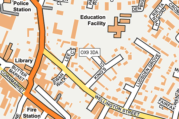 OX9 3DA map - OS OpenMap – Local (Ordnance Survey)