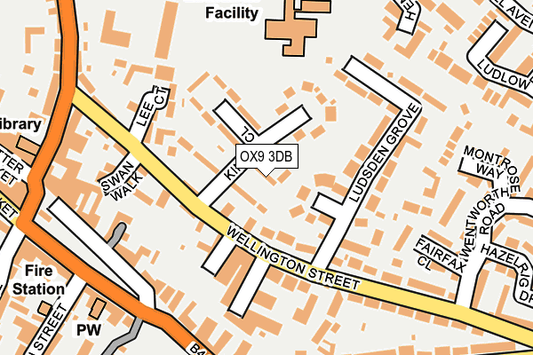 OX9 3DB map - OS OpenMap – Local (Ordnance Survey)