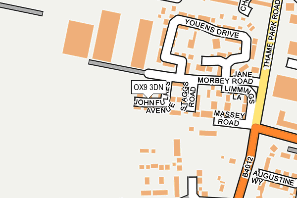 OX9 3DN map - OS OpenMap – Local (Ordnance Survey)