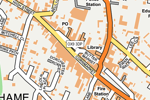 OX9 3DP map - OS OpenMap – Local (Ordnance Survey)