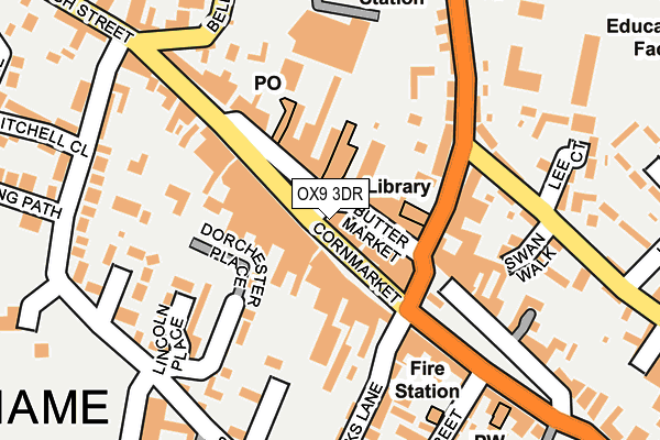 OX9 3DR map - OS OpenMap – Local (Ordnance Survey)