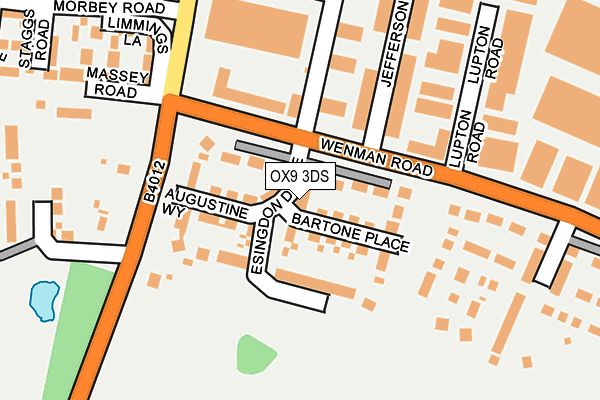 OX9 3DS map - OS OpenMap – Local (Ordnance Survey)