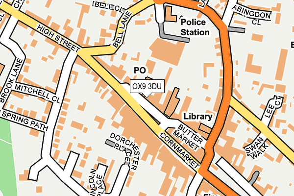 OX9 3DU map - OS OpenMap – Local (Ordnance Survey)