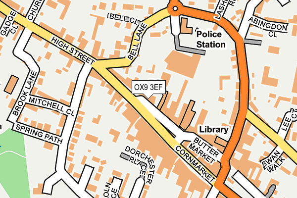 OX9 3EF map - OS OpenMap – Local (Ordnance Survey)