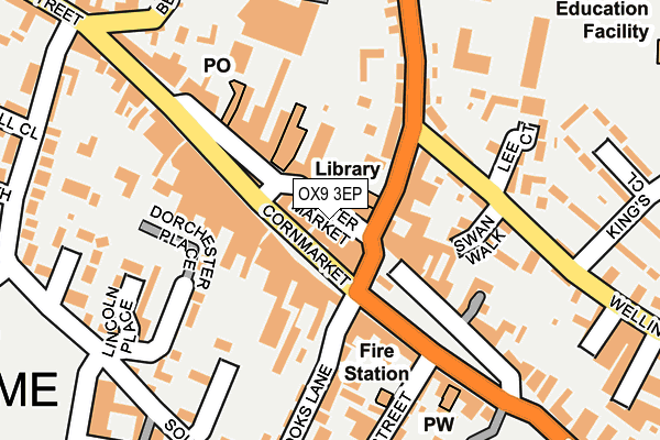 OX9 3EP map - OS OpenMap – Local (Ordnance Survey)