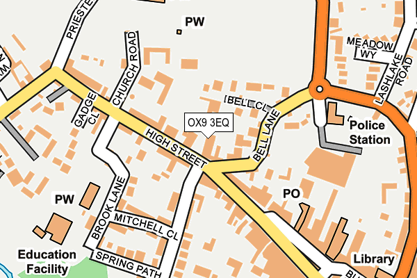 OX9 3EQ map - OS OpenMap – Local (Ordnance Survey)