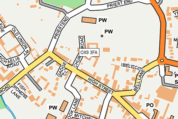 OX9 3FA map - OS OpenMap – Local (Ordnance Survey)