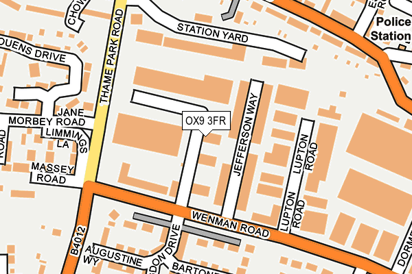 OX9 3FR map - OS OpenMap – Local (Ordnance Survey)