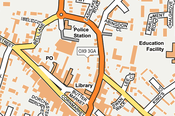 OX9 3GA map - OS OpenMap – Local (Ordnance Survey)